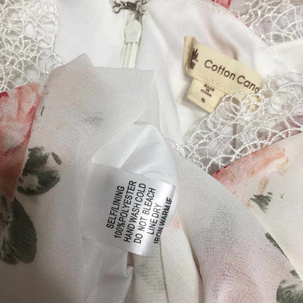 NWOT COTTON CANDY LA BOHO FLORAL LACE MAXI DRESS S - Picture 11 of 16